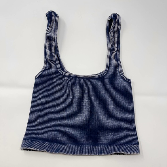 Free People Tops - Free People Movement Happiness Runs Crop Top NEW Women XS/S Square Neck Blue